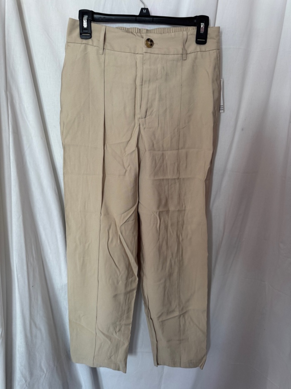 Ophelia & Co. Tailored Cropped Ankle Pants in Beige